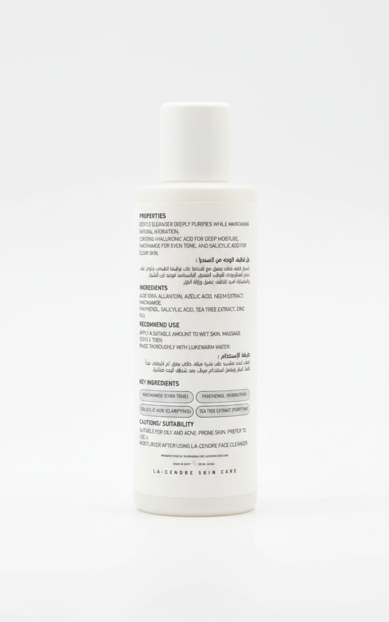 La Cendre facial cleanser for acne-prone skin with niacinamide and salicylic acid - Egypt